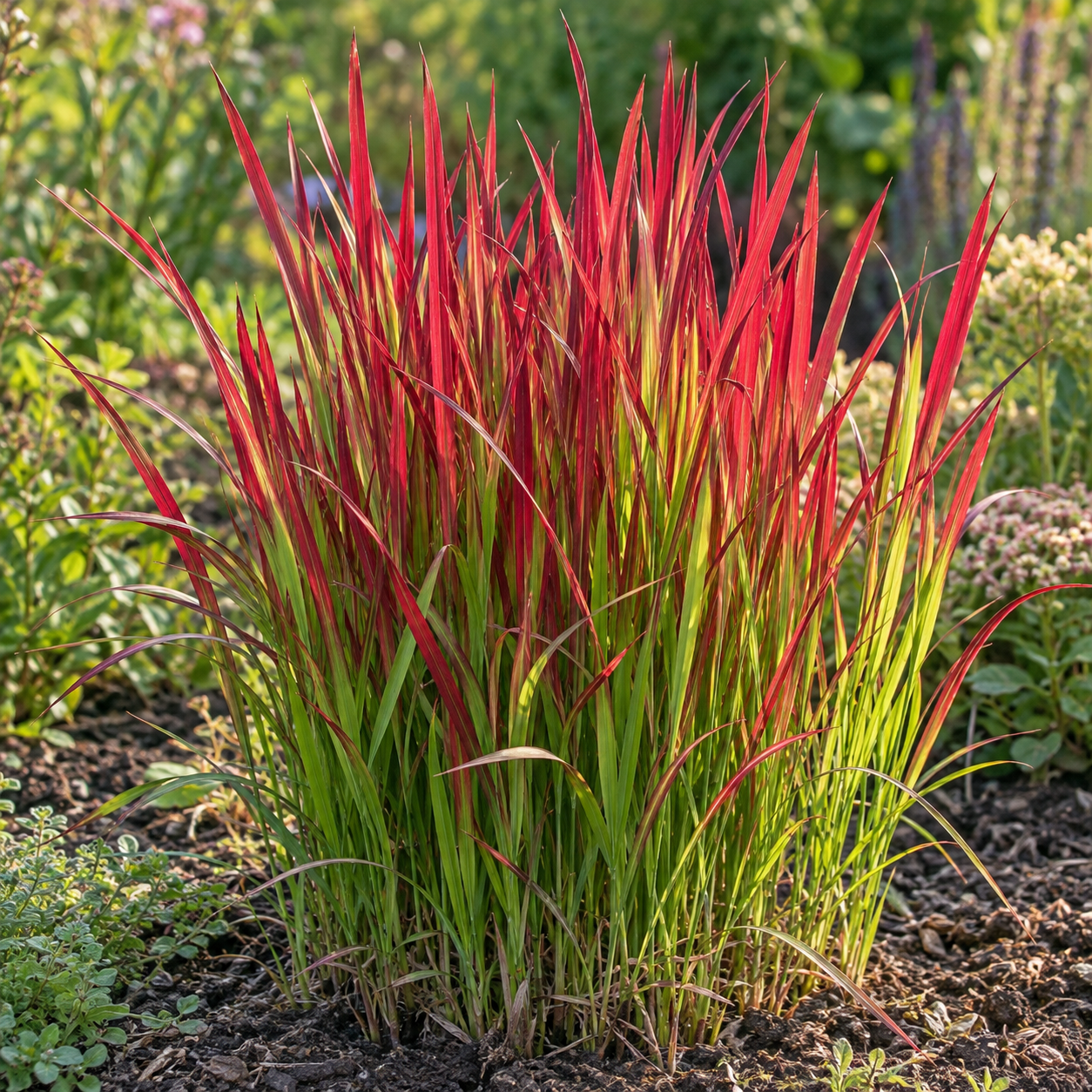 Japanisches Blutgras ‘Red Baron’ (Imperata cylindrica ‘Red Baron’)